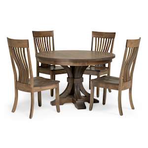 Farmville 5-Piece Round Dining Set w/ Kendall Side Chair