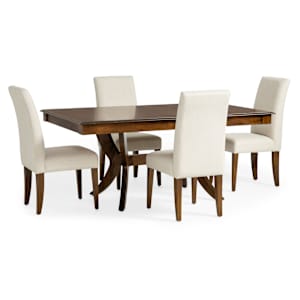 Core 5-Piece Trestle Dining Set - Upholstered Side Chairs