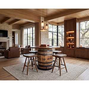 Whiskey Barrel 5-Piece Dining Set