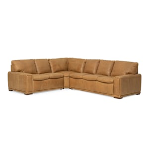 Antonio 3 Piece Leather Sectional W/RAF Sofa