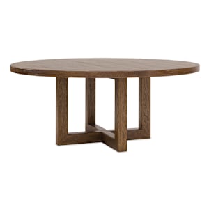 Driftwood 60-inch Round Dining Table - Worn Saddle