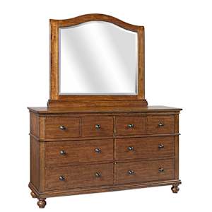 Oxford Dresser & Mirror - Whiskey Brown