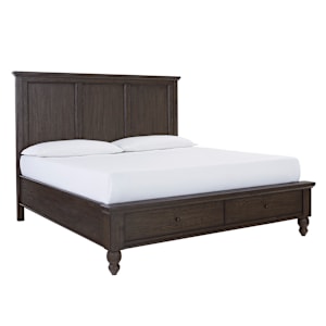 Cambridge King Panel Storage Bed - Cracked Pepper