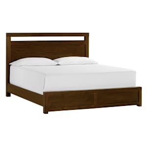 Modern Loft Panel Bed - Brownstone
