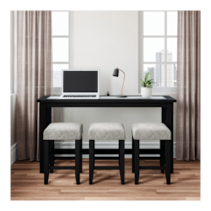 Sheridan Sofa Console with 3 Stools