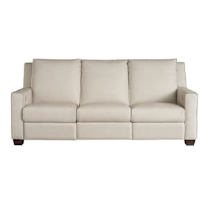 Tucker 2-Power Leather Sofa - Frost