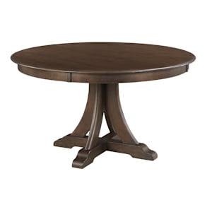 Kafe 54-inch Round Quad Dining Table - Mocha
