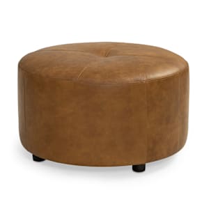 Briar Leather Ottoman