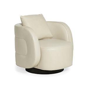 Compass Leather Swivel Chair