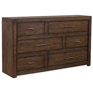 Modern Loft Six Drawer Dresser - Brownstone