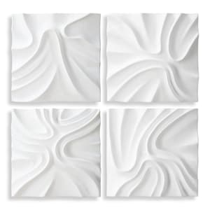 Snowdrift 3D Wall Panels, Set of 4