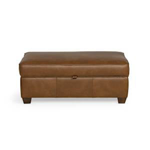 Brannon Storage Ottoman - Leather