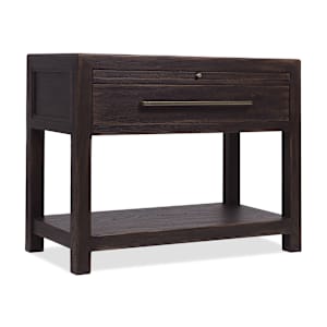 Driftwood 1 Drawer Stone Top Nightstand - Burnt Timber