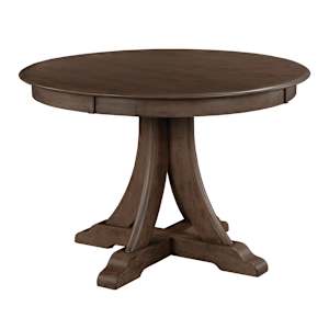 Kafe 44-inch Round Quad Dining Table - Mocha